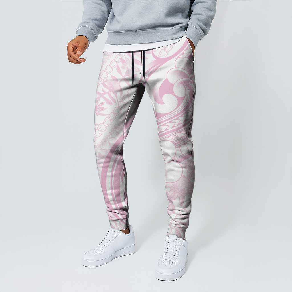Hawaii Plumeria Lokelani Pikake Lei Jogger Pants Poni Mama Polynesian Tattoo