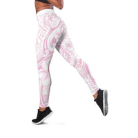 Hawaii Plumeria Lokelani Pikake Lei Leggings Poni Mama Polynesian Tattoo