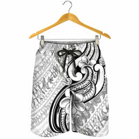 Hawaii Plumeria Lokelani Pikake Lei Shorts for Men Ele'ele Polynesian Tattoo LT9 - Polynesian Pride