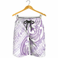 Hawaii Plumeria Lokelani Pikake Lei Shorts for Men Poni Polynesian Tattoo LT9 - Polynesian Pride