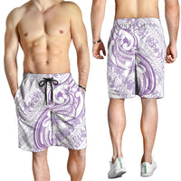 Hawaii Plumeria Lokelani Pikake Lei Shorts for Men Poni Polynesian Tattoo LT9 - Polynesian Pride