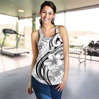 Hawaii Plumeria Lokelani Pikake Lei Women Racerback Tank Ele'ele Polynesian Tattoo LT9 - Polynesian Pride