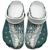 Hawaii Plumeria Tribal Vintage Clogs Shoes Special Turquoise LT03 Turquoise - Polynesian Pride