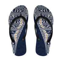 Hawaii Plumeria Tribal Vintage Flip Flops Special Blue LT03 Blue - Polynesian Pride
