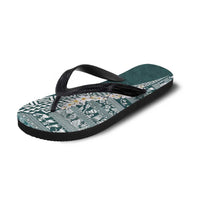 Hawaii Plumeria Tribal Vintage Flip Flops Special Turquoise LT03 - Polynesian Pride
