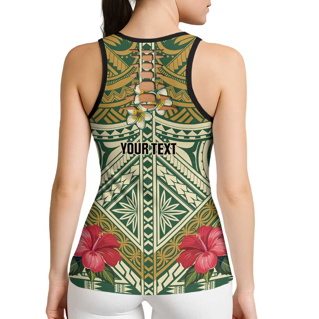 Hawaii Tiki Mask Personalized Hollow Tank Top Mele Kalikimaka i Iulai! LT9 - Polynesian Pride