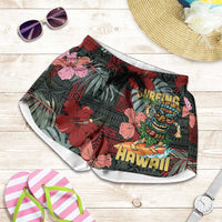 Hawaii Tiki Surfing Shorts for Women Mele Kalikimaka i Iulai!