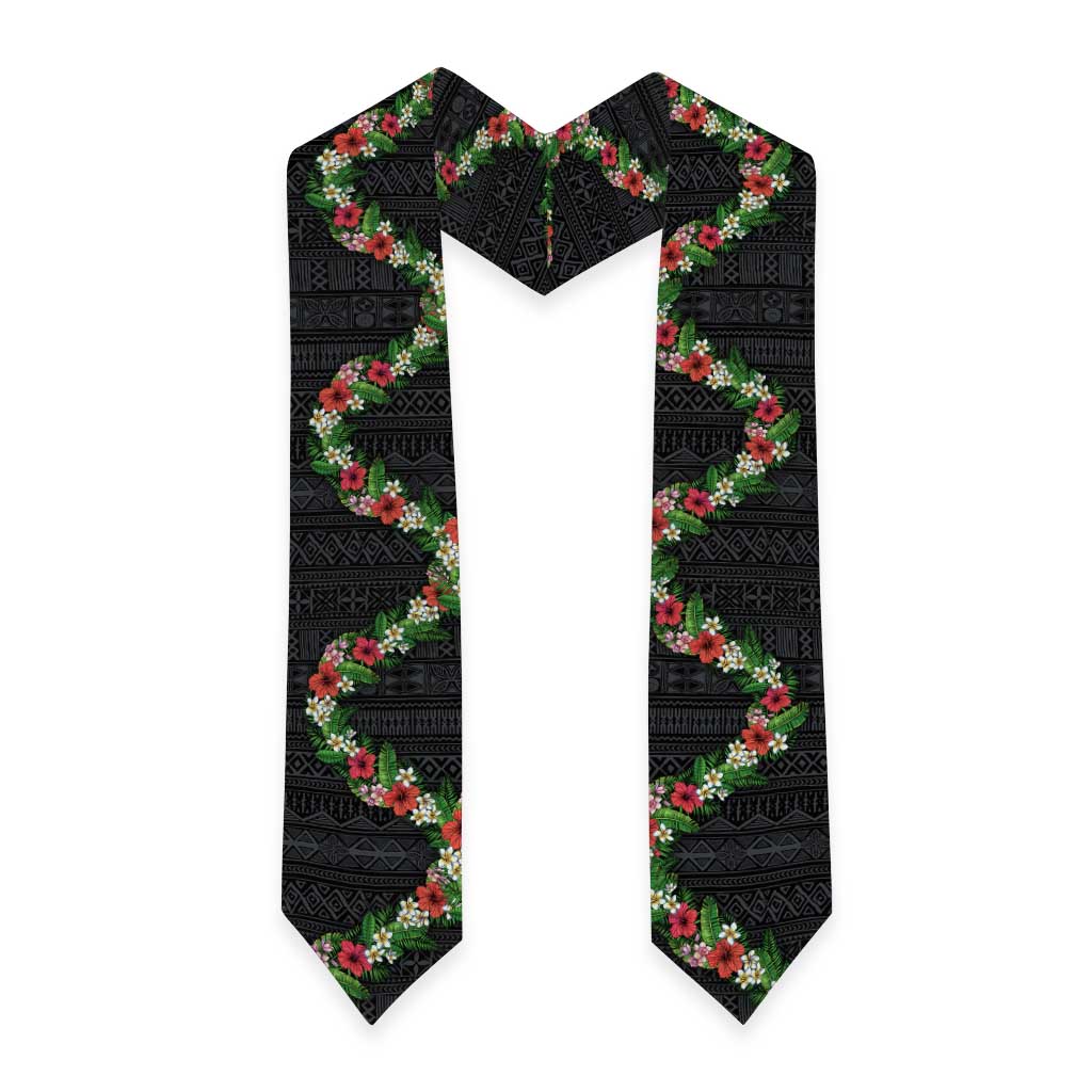 Hawaii Tropical Flowers and Leaves Graduation Stole Tapa Pattern Colorful Mode LT03 - Polynesian Pride