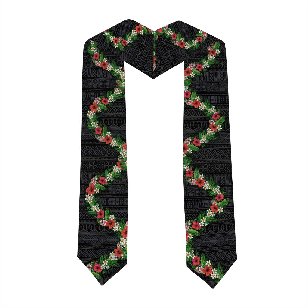 Hawaii Tropical Flowers and Leaves Graduation Stole Tapa Pattern Colorful Mode LT03 - Polynesian Pride