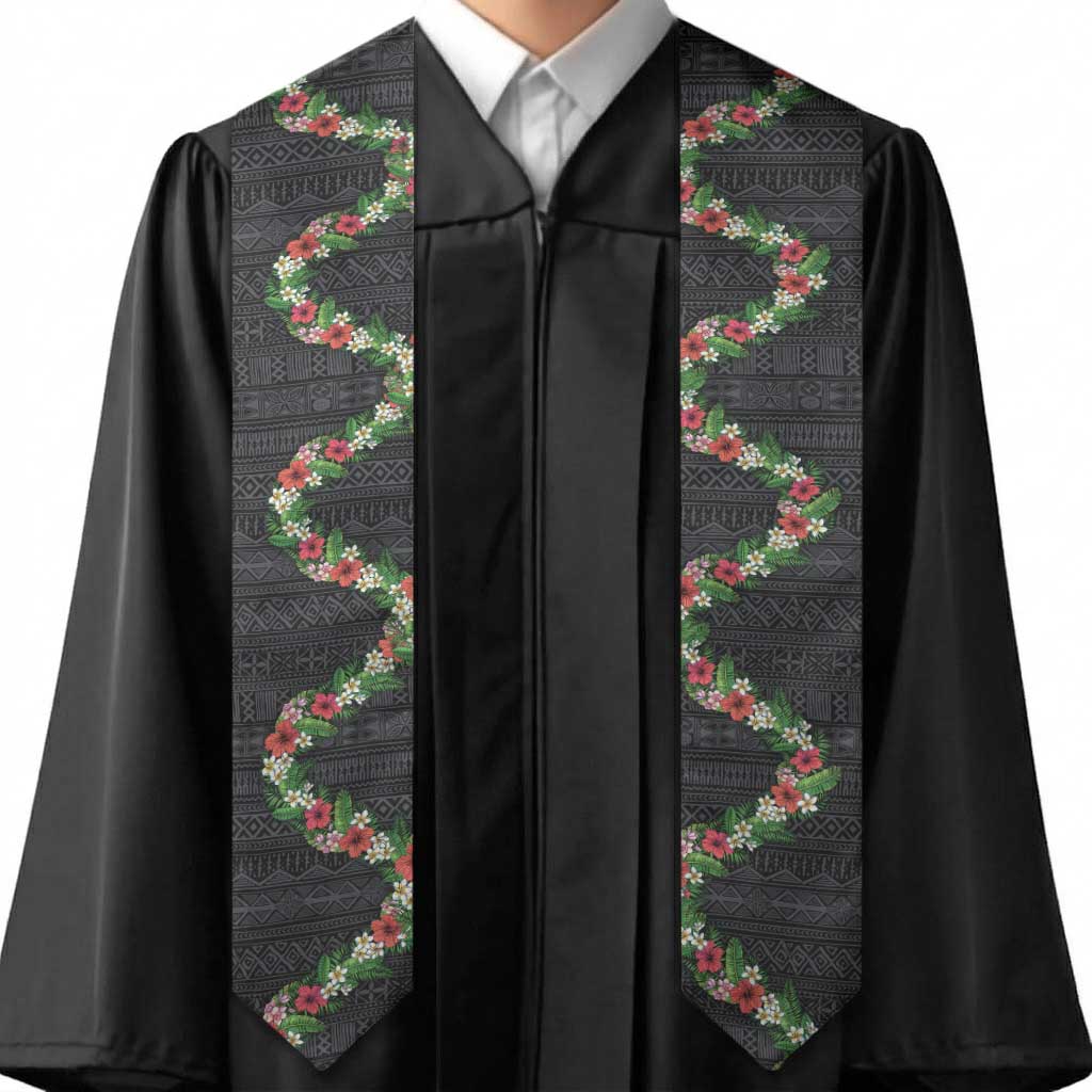 Hawaii Tropical Flowers and Leaves Graduation Stole Tapa Pattern Colorful Mode LT03 - Polynesian Pride