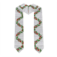 Hawaii Tropical Flowers and Leaves Graduation Stole Tapa Pattern White Mode