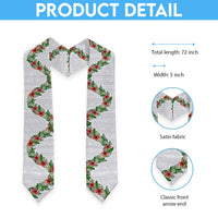 Hawaii Tropical Flowers and Leaves Graduation Stole Tapa Pattern White Mode