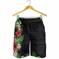 Hawaii Tropical Flowers and Leaves Shorts for Men Tapa Pattern Colorful Mode LT03 - Polynesian Pride