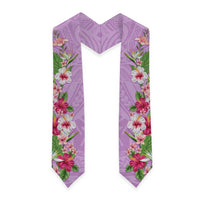 Hawaii Tropical Flowers Graduation Stole Lavender Polynesian Tattoo Art LT05 - Polynesian Pride