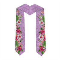 Hawaii Tropical Flowers Graduation Stole Lavender Polynesian Tattoo Art LT05 - Polynesian Pride