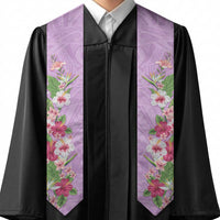 Hawaii Tropical Flowers Graduation Stole Lavender Polynesian Tattoo Art LT05 - Polynesian Pride