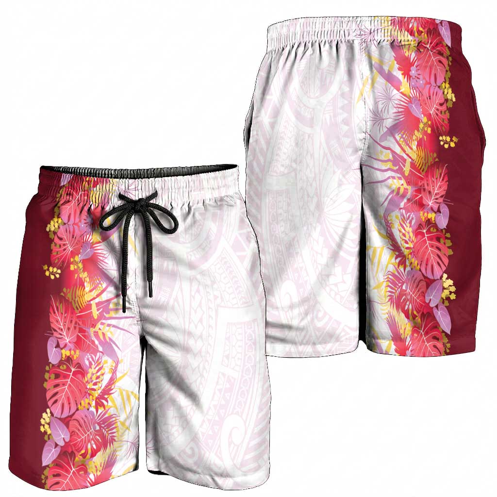 Hawaii Tropical Plant Akala Shorts for Men Vibrant Polynesian Pattern LT01 - Polynesian Pride