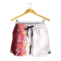 Hawaii Tropical Plant Akala Shorts for Women Vibrant Polynesian Pattern LT01 - Polynesian Pride