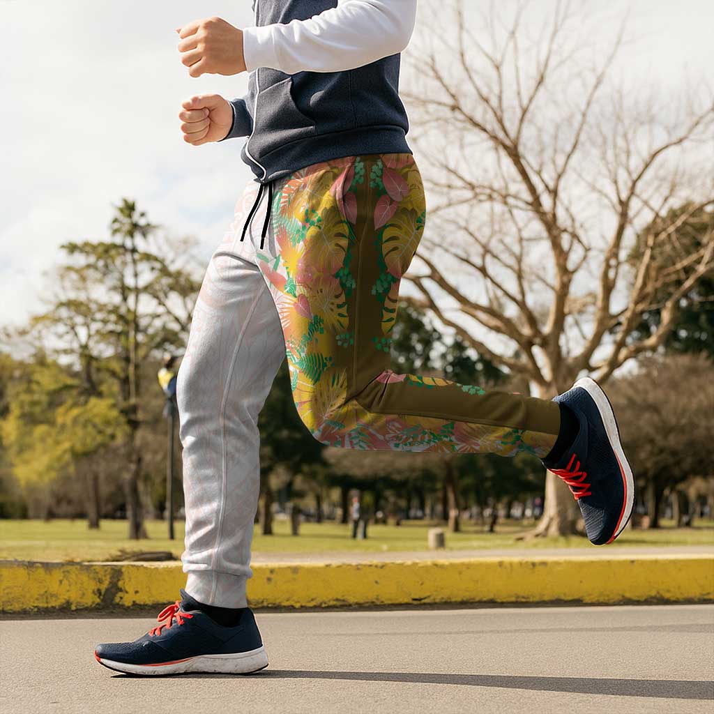 Hawaii Tropical Plant Lenalena Jogger Pants Vibrant Polynesian Pattern LT01 - Polynesian Pride