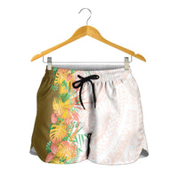 Hawaii Tropical Plant Lenalena Shorts for Women Vibrant Polynesian Pattern LT01 - Polynesian Pride