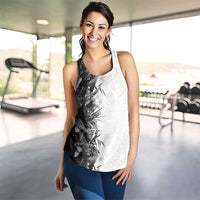 Hawaii Tropical Plant Monochrome Women Racerback Tank Vibrant Polynesian Pattern LT01 - Polynesian Pride