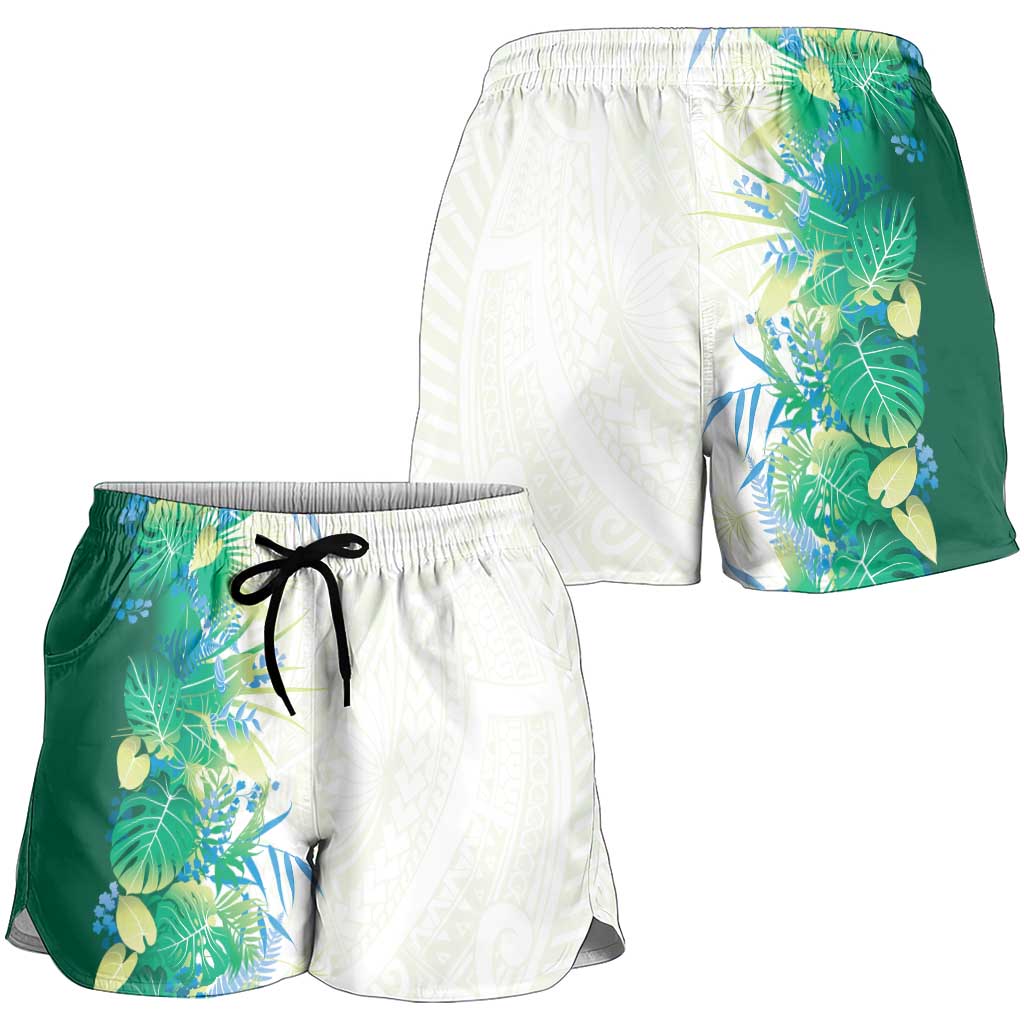 Hawaii Tropical Plant Omaomao Shorts for Women Vibrant Polynesian Pattern LT01 - Polynesian Pride