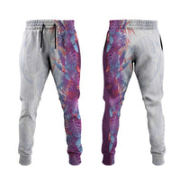 Hawaii Tropical Plant Poni Jogger Pants Vibrant Polynesian Pattern LT01 Purple - Polynesian Pride