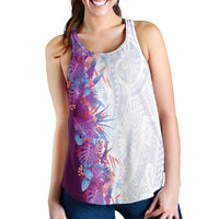 Hawaii Tropical Plant Poni Women Racerback Tank Vibrant Polynesian Pattern LT01 - Polynesian Pride