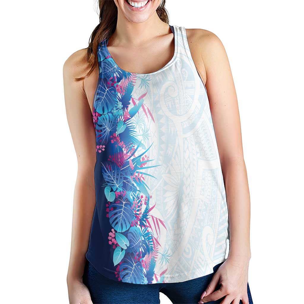 Hawaii Tropical Plant UliUli Women Racerback Tank Vibrant Polynesian Pattern LT01 - Polynesian Pride