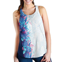 Hawaii Tropical Plant UliUli Women Racerback Tank Vibrant Polynesian Pattern LT01 - Polynesian Pride