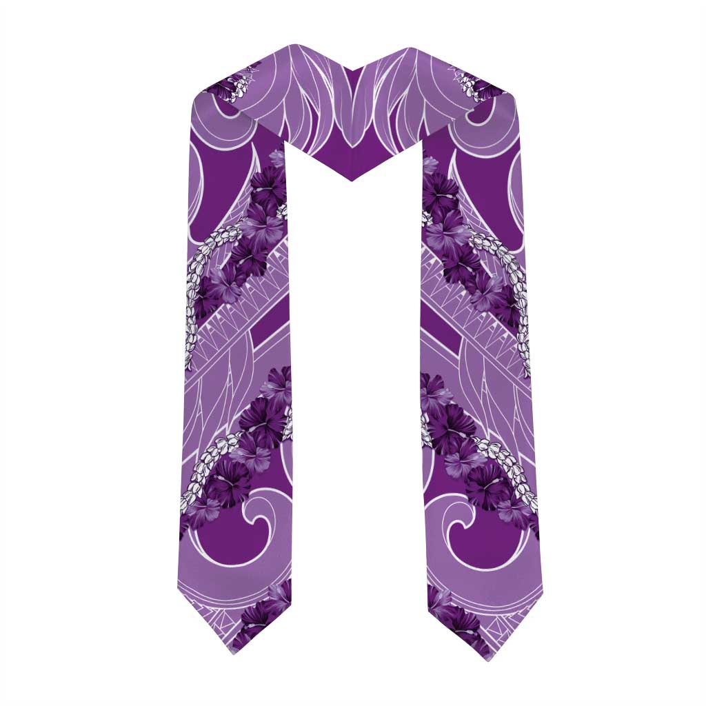 Hawaii Violet Hibiscus Pikake Lei Graduation Stole LT05 - Polynesian Pride