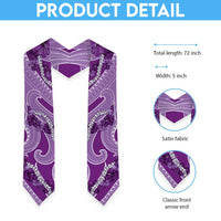 Hawaii Violet Hibiscus Pikake Lei Graduation Stole LT05 - Polynesian Pride
