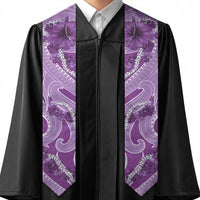 Hawaii Violet Hibiscus Pikake Lei Graduation Stole LT05 - Polynesian Pride