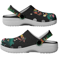 Hawaiian Alohawaii Clogs Shoes Tribal Sea Animals Tattoo and Tropical Plants - Polynesian Pride