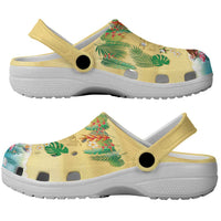 Hawaiian Alohawaii Clogs Shoes Tropical Plants and Animals on The Beach LT03 - Polynesian Pride