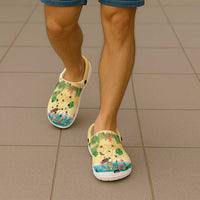 Hawaiian Alohawaii Clogs Shoes Tropical Plants and Animals on The Beach - Polynesian Pride