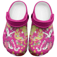 Hawaiian and Japanese Culture Together Clogs Shoes Kakau Tribal Pattern and Irezumi Art Pink Color LT03 Pink - Polynesian Pride