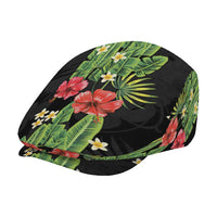 Hawaiian Hibiscus Plumeria Jeff Hat Tropical Leaves LT01 - Polynesian Pride