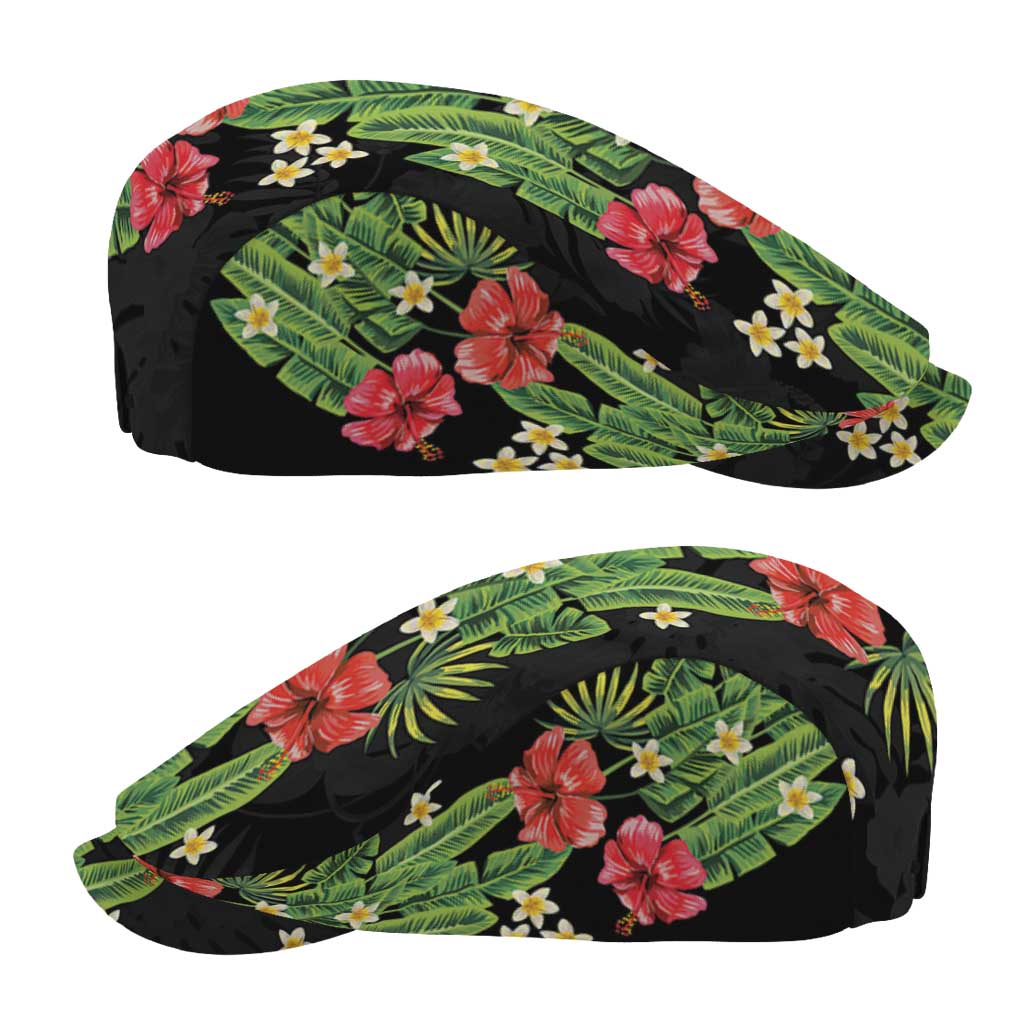 Hawaiian Hibiscus Plumeria Jeff Hat Tropical Leaves LT01 - Polynesian Pride