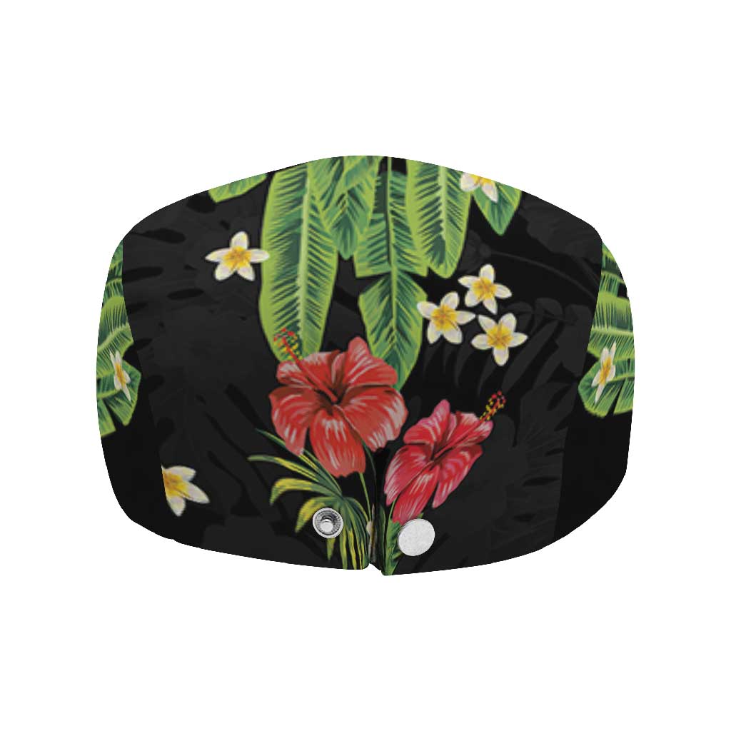 Hawaiian Hibiscus Plumeria Jeff Hat Tropical Leaves LT01 - Polynesian Pride