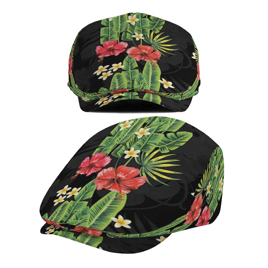 Hawaiian Hibiscus Plumeria Jeff Hat Tropical Leaves LT01 - Polynesian Pride