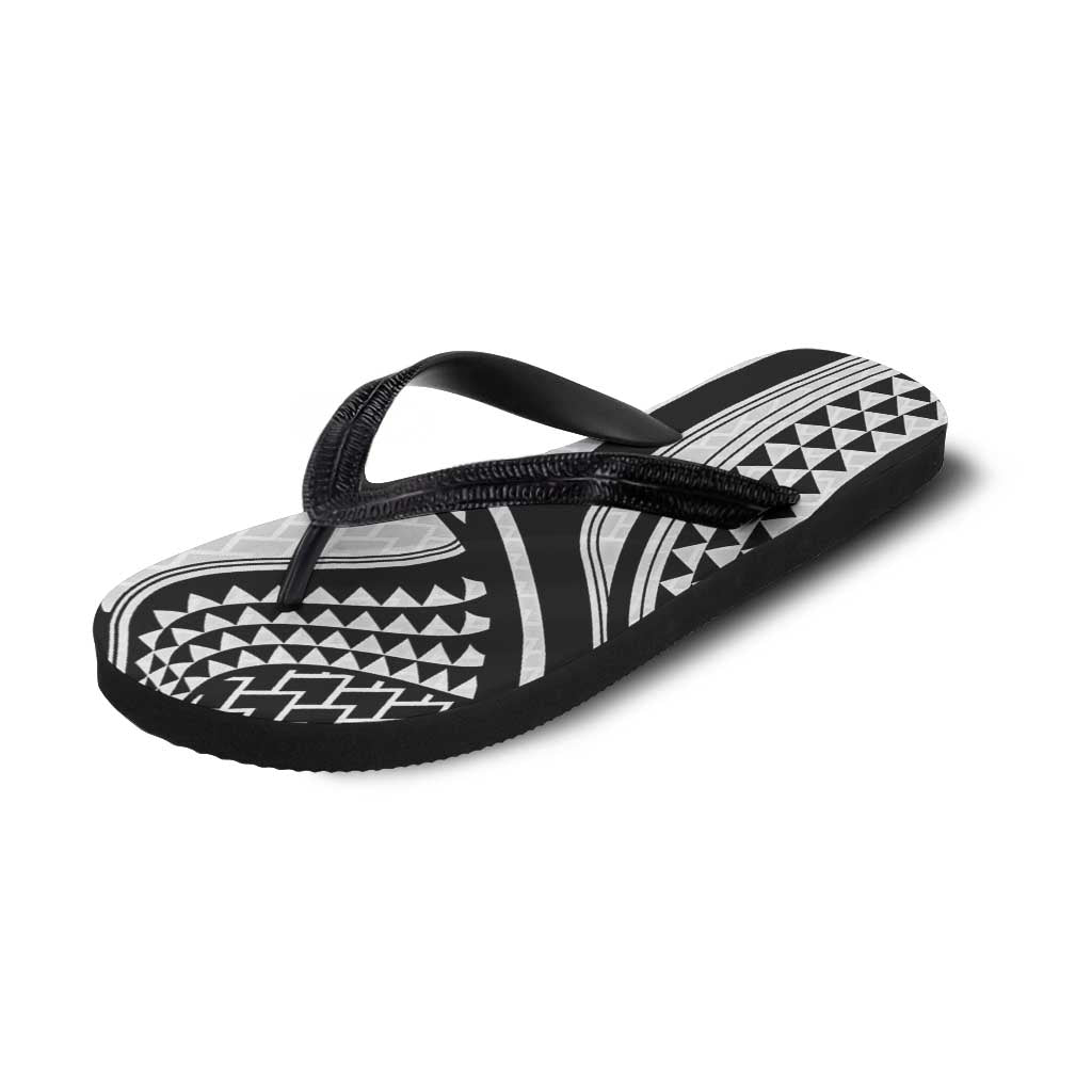Hawaiian Kakau Art Tattoos Aquaman Style Flip Flops White Version - Polynesian Pride
