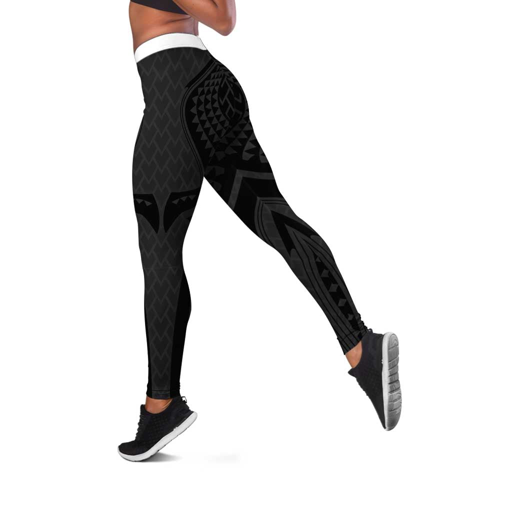 Hawaiian Kakau Art Tattoos Aquaman Style Leggings Black Version - Polynesian Pride