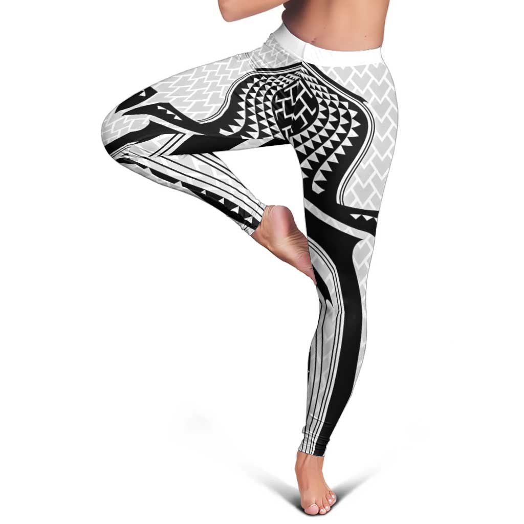 Hawaiian Kakau Art Tattoos Aquaman Style Leggings White Version - Polynesian Pride