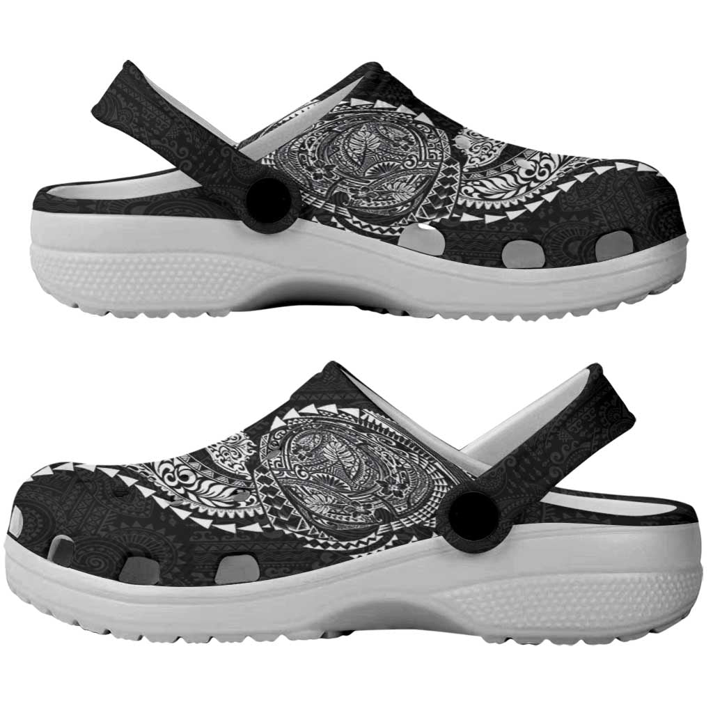 Hawaiian Kakau Tribal Sea Animals Tattoos Clogs Shoes Black Color LT03 - Polynesian Pride