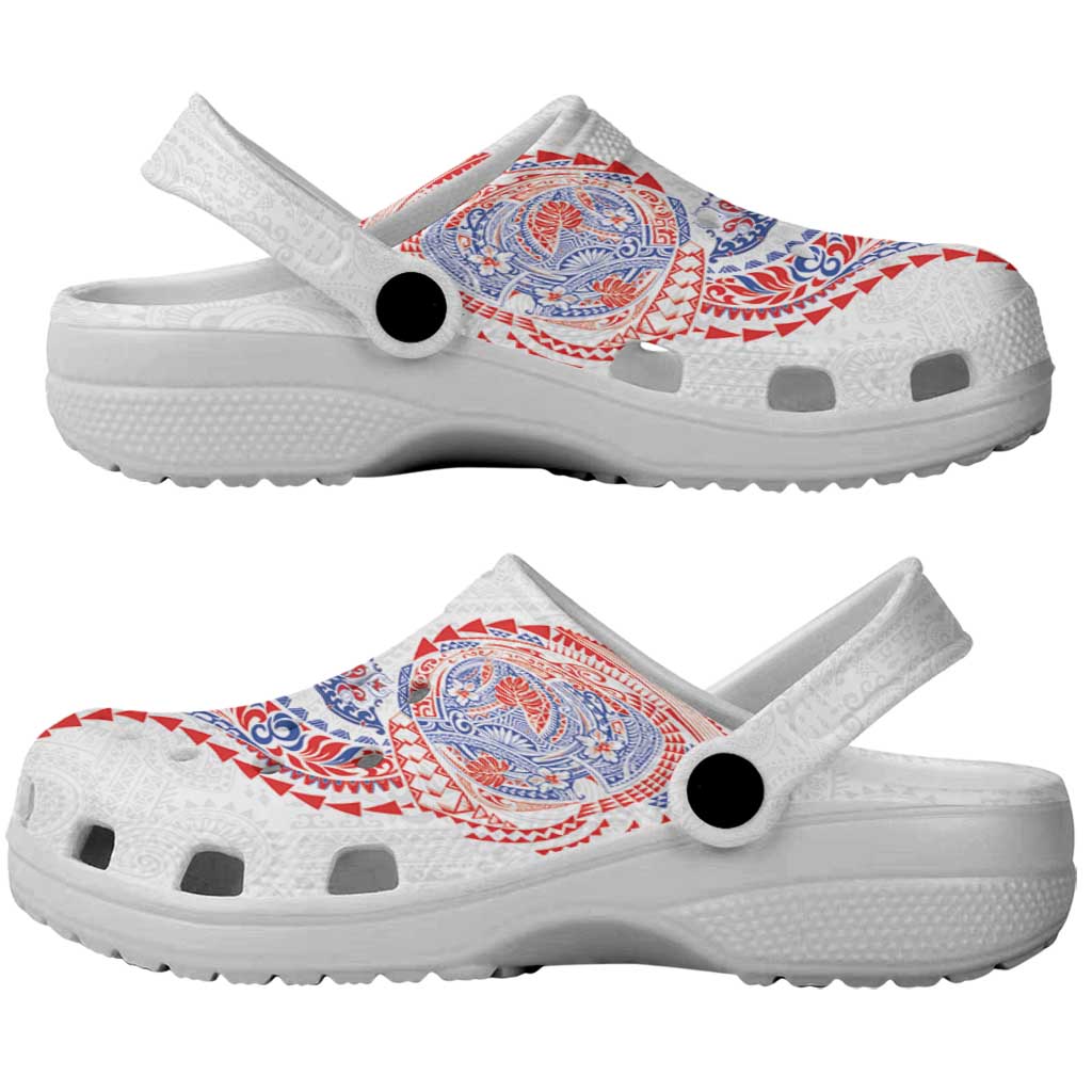 Hawaiian Kakau Tribal Sea Animals Tattoos Clogs Shoes Hawaii Flag Color Inspired LT03 - Polynesian Pride