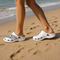 Hawaiian Kakau Tribal Sea Animals Tattoos Clogs Shoes White Color LT03 - Polynesian Pride