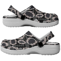 Hawaiian Leis Clogs Shoes Kakau Tattoos and Palaka Pastel Grayscale LT03 - Polynesian Pride