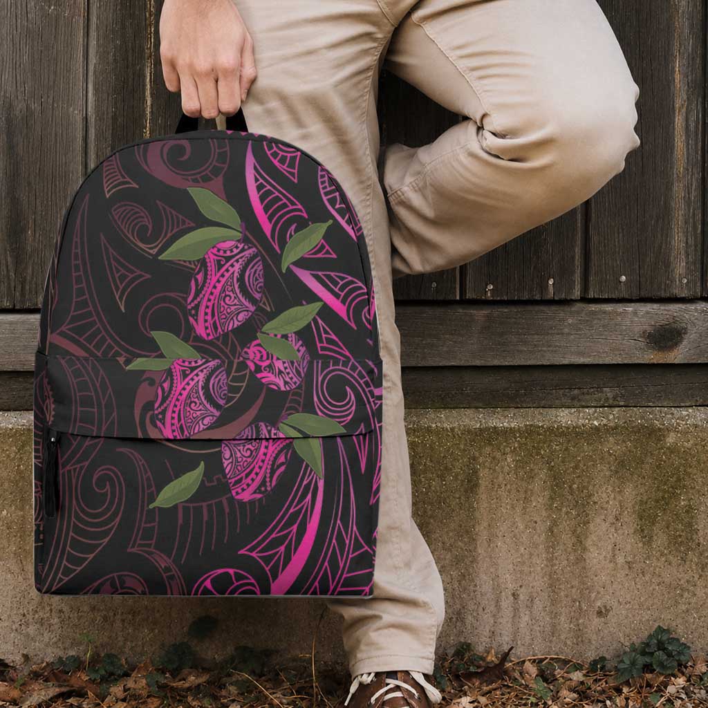 Hawaiian Mango Tribal Tattoo Backpack Pink Pacific Traditional Pattern LT9 - Polynesian Pride