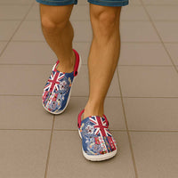 Hawaiian Manta Ray and Turtle Tribal Tattoo Clogs Shoes with Hawaii Flag and Flowers LT03 - Polynesian Pride